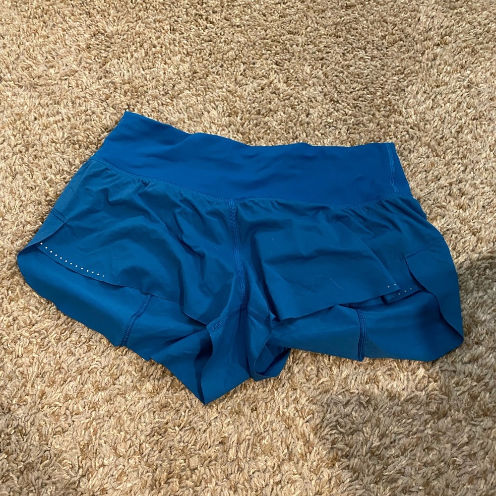 Blue Lululemon 2.5” Running Shorts